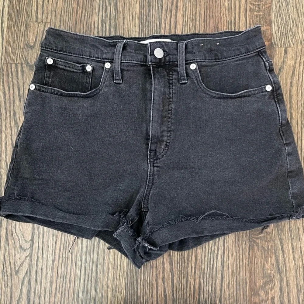 Classic Black Denim Shorts